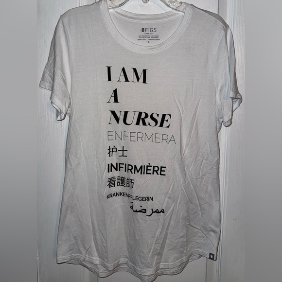 Figs Like New White Nurse Supersoft Shortsleeve Underscrub Top - Picture 3 of 8